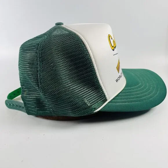 Cabela's Logo Hat Men's Snapback Green White Vintage Trucker Cap Mesh Hunt Fish - Picture 3 of 9